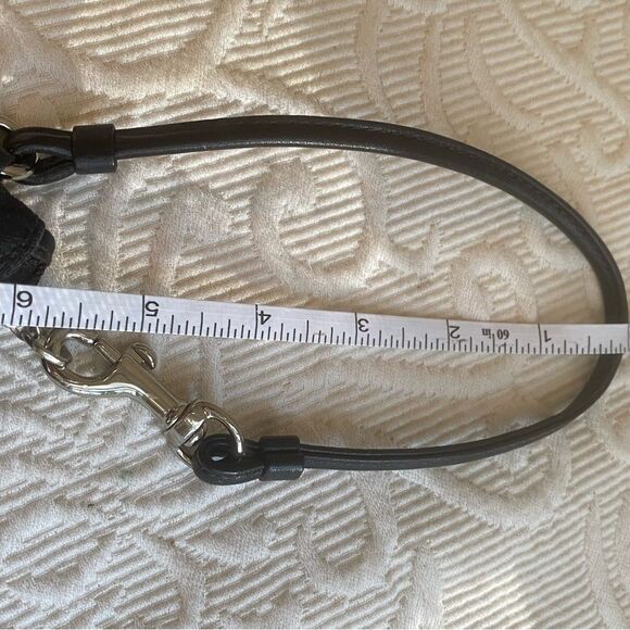 Coach Madison Wristlet Black Signature CC Canvas Silver Accent Leather Strap - Picture 6 of 6